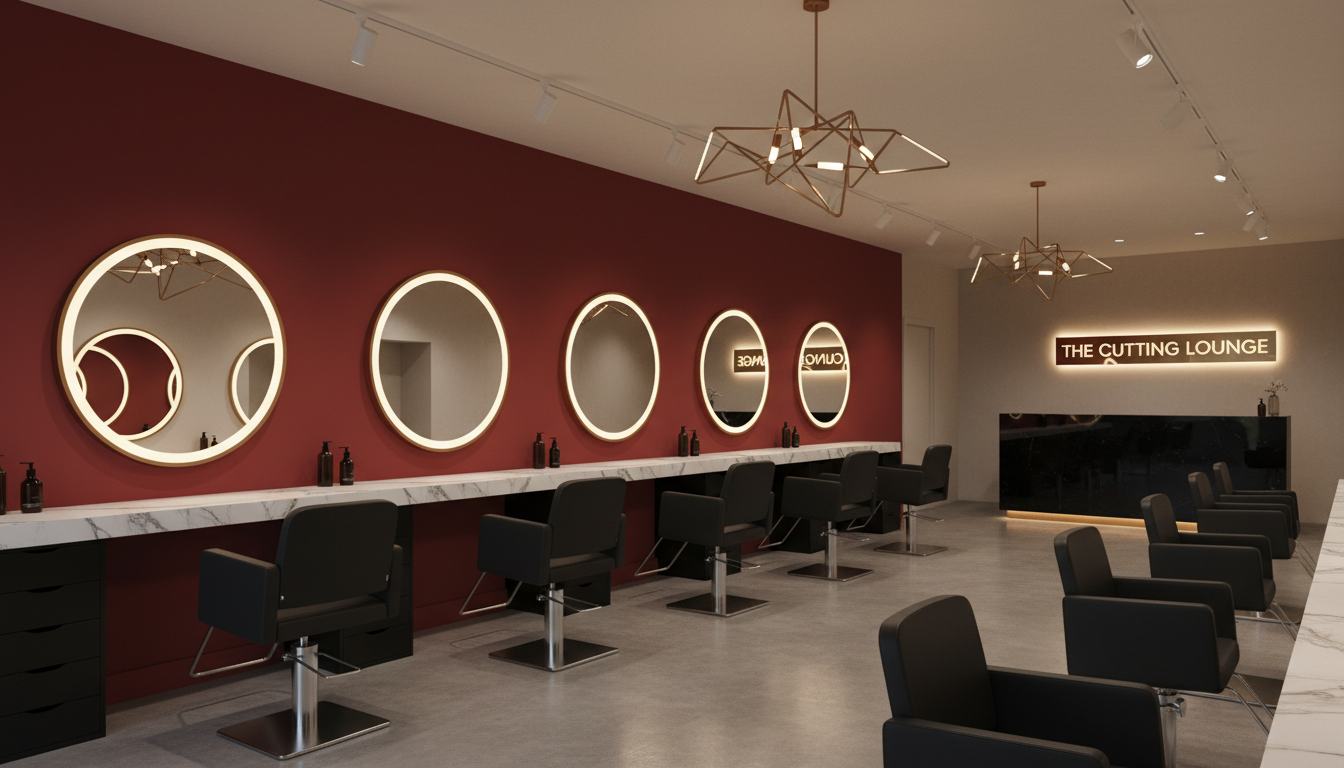 Blurred background of a luxurious salon